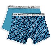 Calvin Klein Kids Boys' Performance Boxer Brief Underwear 2-Pack