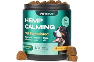 VETRICA Сalming Сhews for Dogs Anxiety Relief - Dog Anxiety Relief Supplement - Soft Calming Chews - Dog Calming Treats for Storms, Separation, Fireworks, Vet Visits, Travel, Grooming, Barking, Chewing