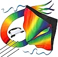 Huge Rainbow Kite For Kids - One Of The Best Selling Toys For Outdoor Games and Activities - Good Plan For Memorable Summer Fun - This Magic Kit Comes w/ 100% Satisfaction