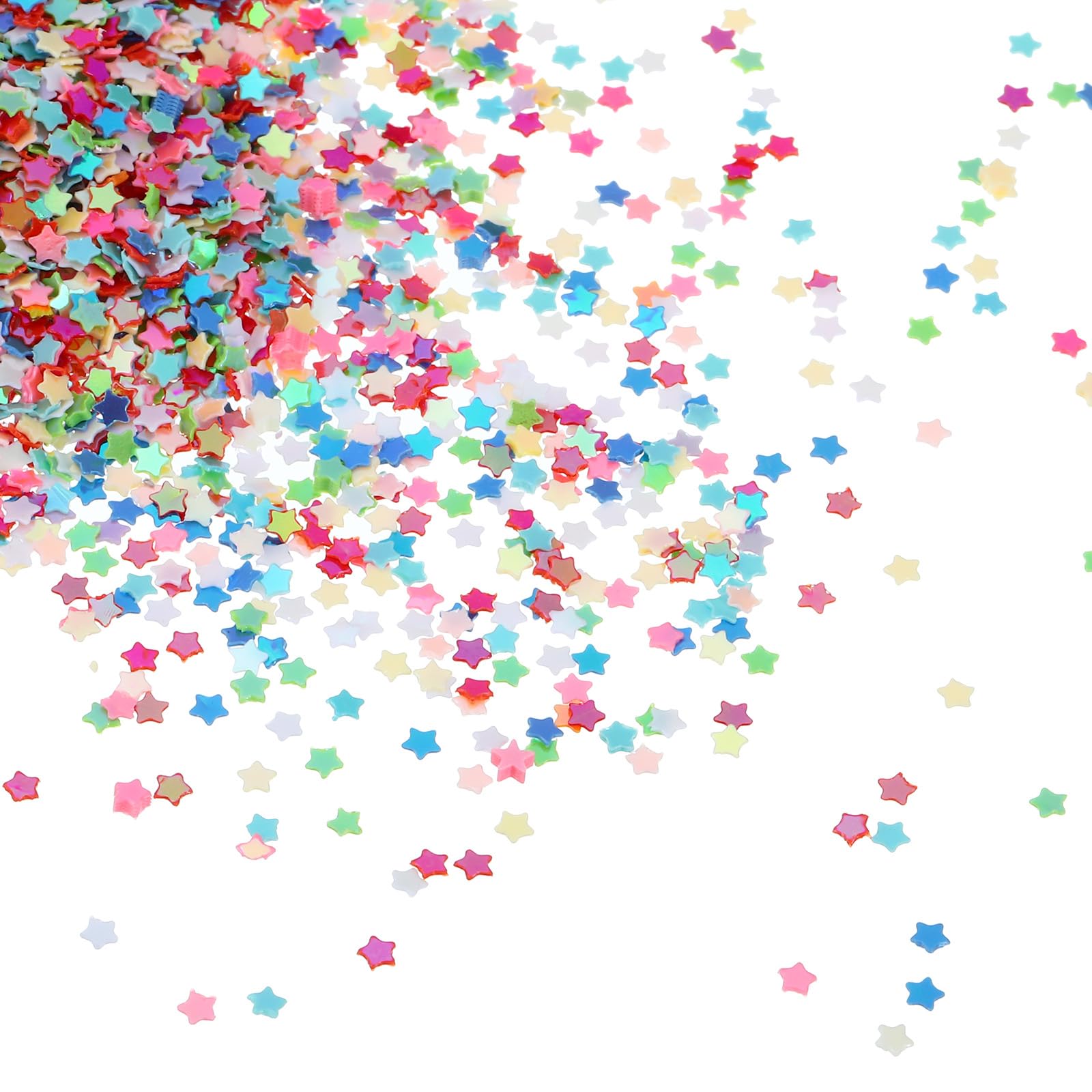 PATIKIL 30 Gram/1 Ounce Sequins and Spangles, 2Pcs Mixed Sequins for Crafts DIY Arts Wedding Celebration Supplies Greeting Card Decoration, Mix Colors, Solid Five-Pointed Star