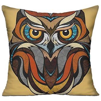 Amazon Com Wqbzl Stained Glass Style Owl Fashion Decorative Throw