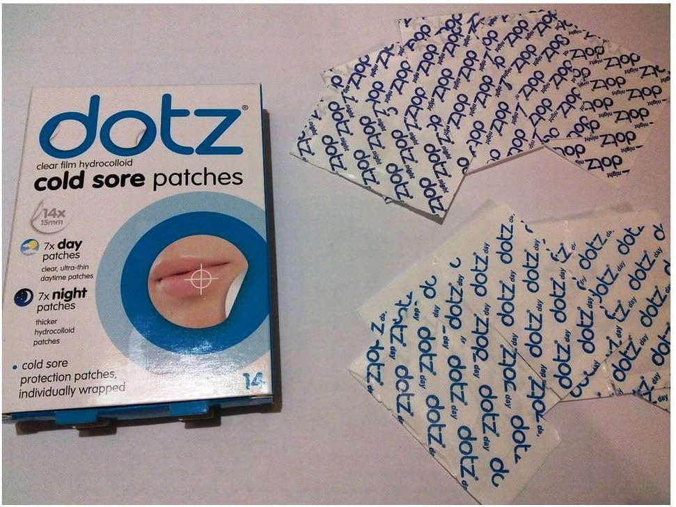 Amazon ドッズ 口唇ヘルペスパッチ 昼用 7枚 夜用 7枚 並行輸入品 Dotz Cold Sore Patches 絆創膏