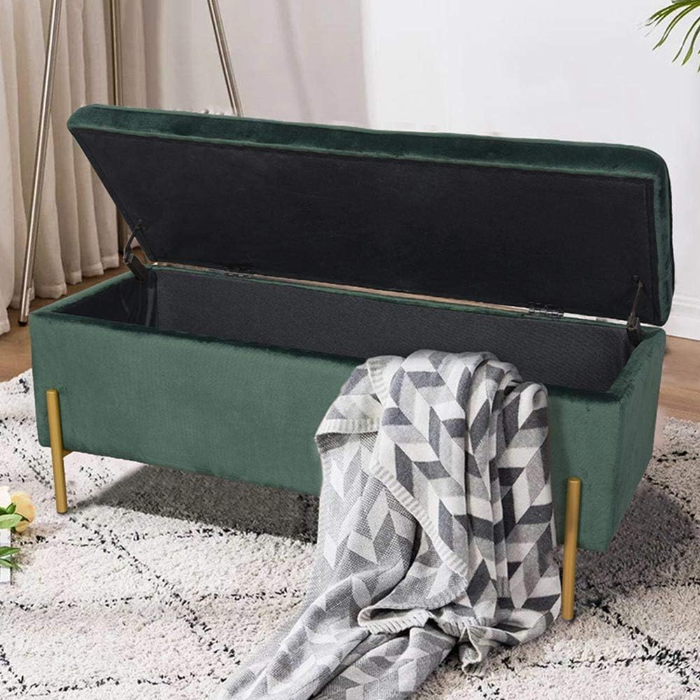 BAKAJI Cassapanca Pouf Contenitore Poggiapiedi Camera da Letto Panca