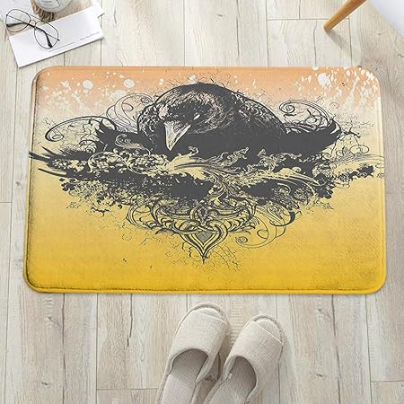 Badezimmerteppich Mit Memory Foam Schwarz Halloween Thema Vektor Illustration Einer Bos Rutschfester Badteppich Badematte Waschbar Schnelltrocknend Auch Ideal Als Duschvorleger Badvorleger 60x100 Cm Amazon De Kuche Haushalt