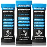 Zerospike No Sugar Electrolytes Powder Packets | Keto & Fasting Salts Drink Mix | Supplements: The Key Hydration Nutrients Missing from Purified Water | Clean, Unflavored, Calorie Free | 30 Sticks