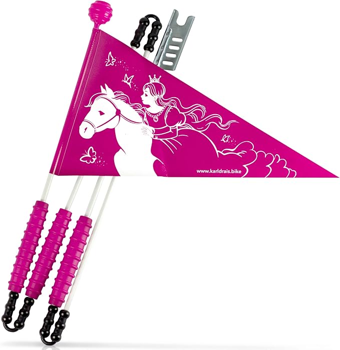 Drapeau Velo Amazon Drapeau Sécurité Vélo 200cm JINXIAN - Fanion Triangulaire Rouge - Tige Fibre Verre - Enfant Et Adulte Protection Enfant