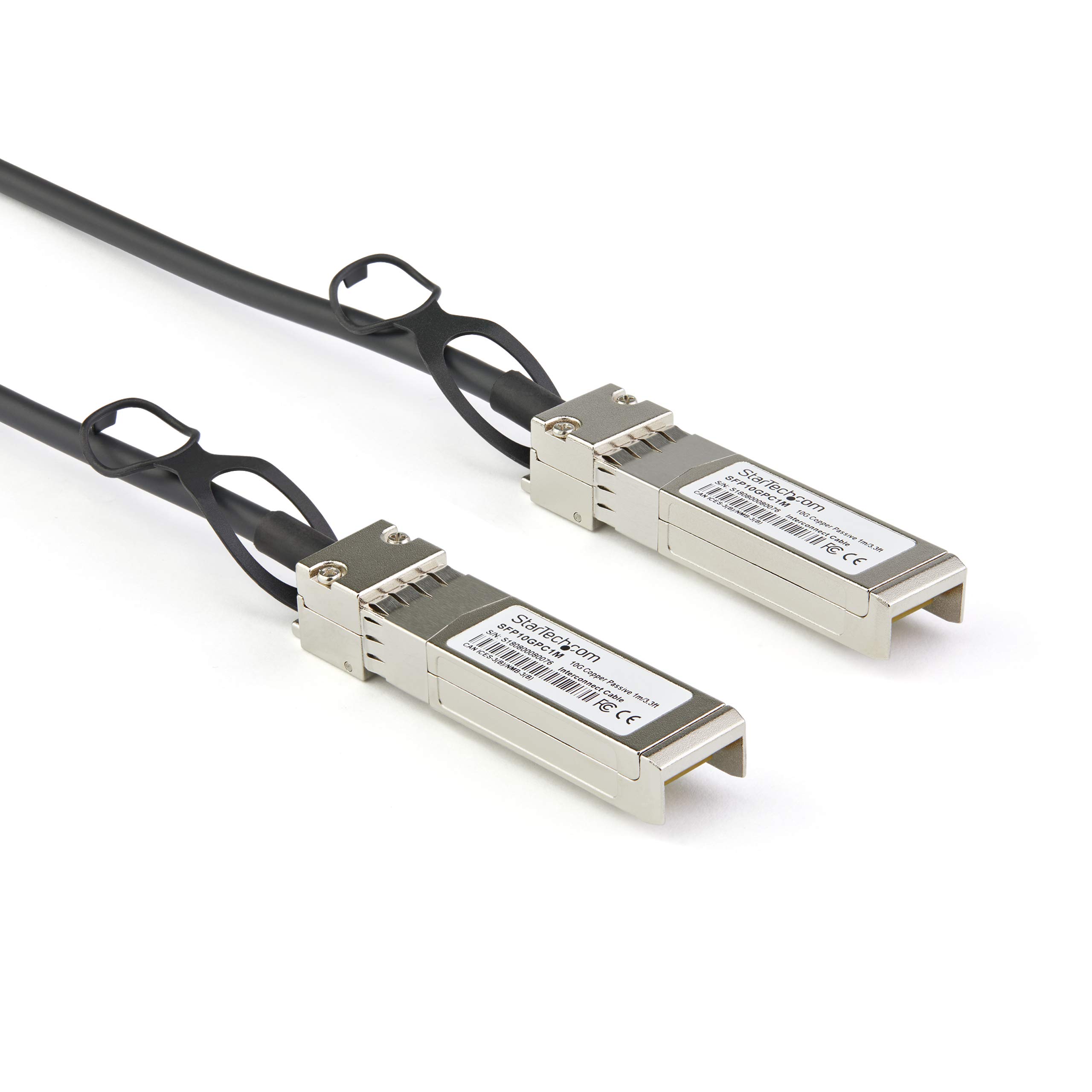 StarTech.com Dell EMC DAC-SFP-10G-1M Compatible 1m 10G SFP+ to SFP+ Direct Attach Cable Twinax - 10GbE SFP+ Copper DAC 10 Gbps Low Power Passive Mini GBIC/Transceiver Module DAC (DACSFP10G1M)