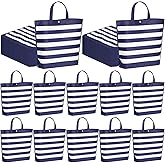 Paterr 100 Pcs Reusable Grocery Bags Bulk Shopping Tote with Handle Non Woven Portable Foldable Tote Bag Gift with Button