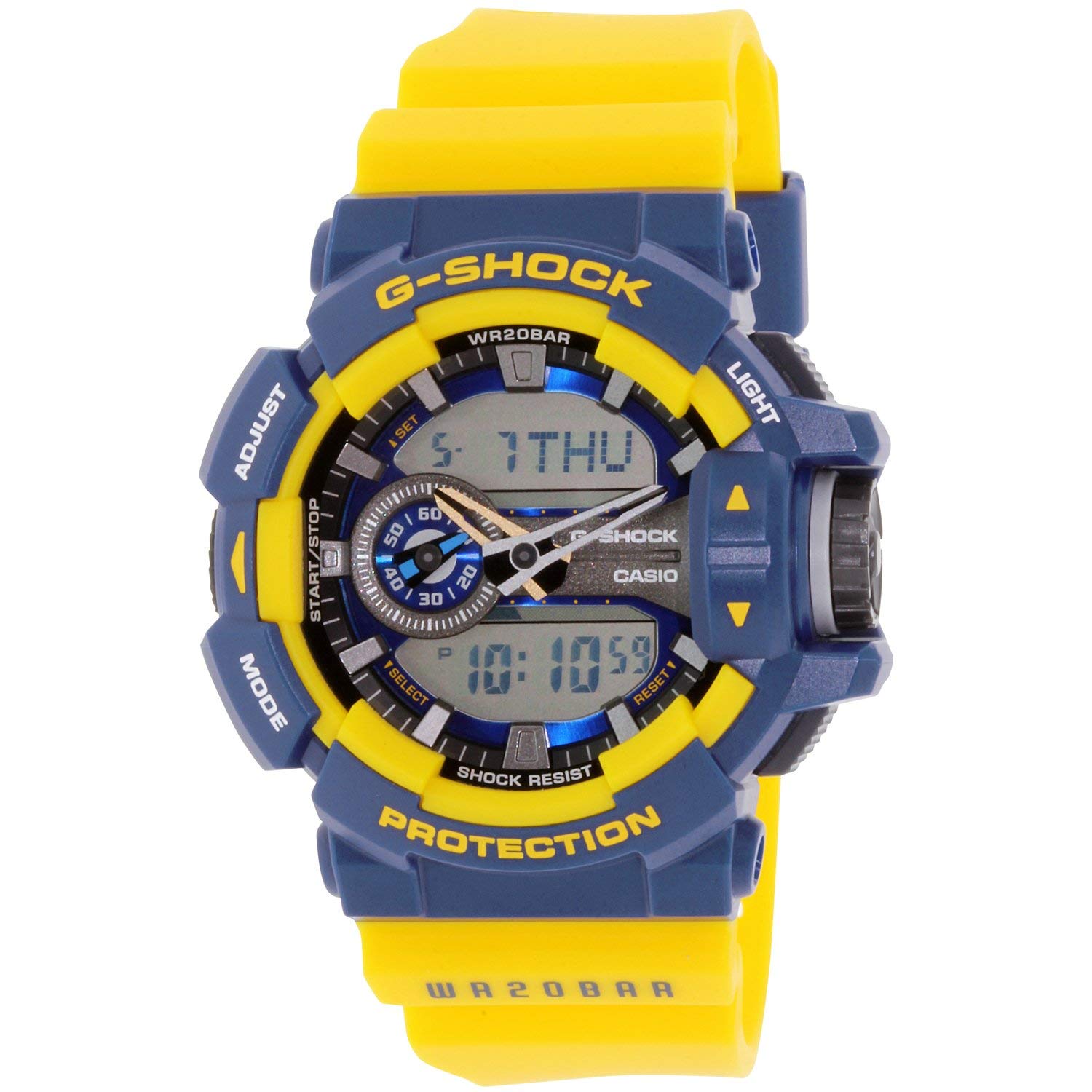 g shock blue yellow