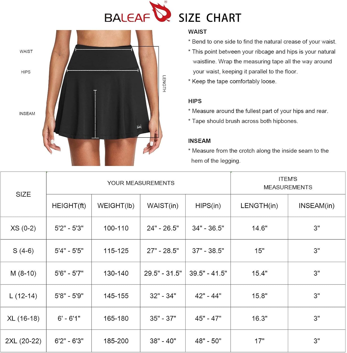 BALEAF Women's High Waisted Tennis Skirt Golf Active Sport Running Skorts Skirts Ball Pockets: Clothing