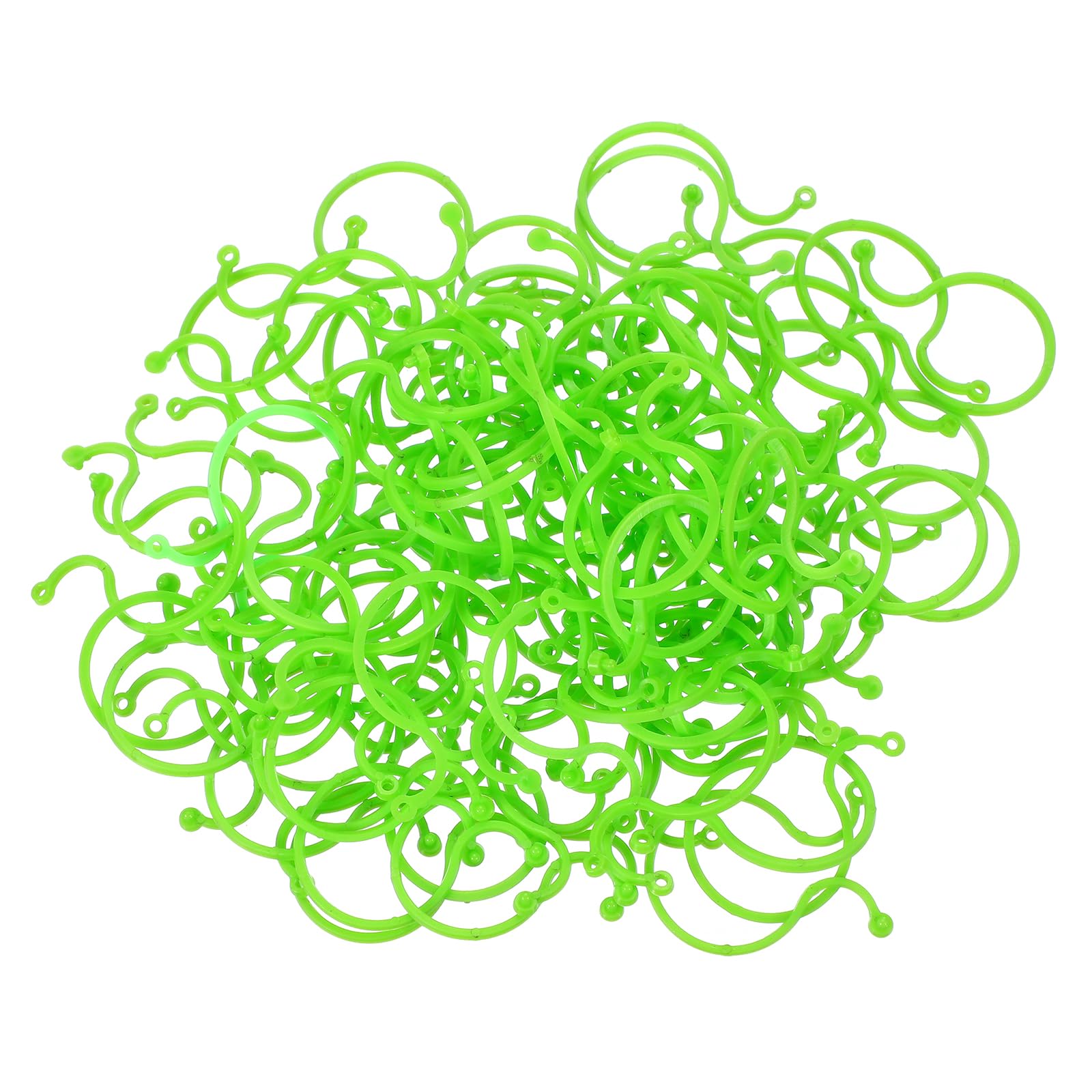 PATIKIL Vines Fastener, 100 Pcs Plastic Tied Buckle Hooks Gardening Grape Support Strapping Clips Fixed Hook Plant Holder for Securing Grape Flowers Vegetables, Green.