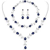 GZWHD Wedding Jewelry Sets for Bride Bridesmaid Women Cubic Zirconia Necklace Earrings Bracelet Set Gift for Mother Friend Wife Daughter Sister Party Prom Jewelry