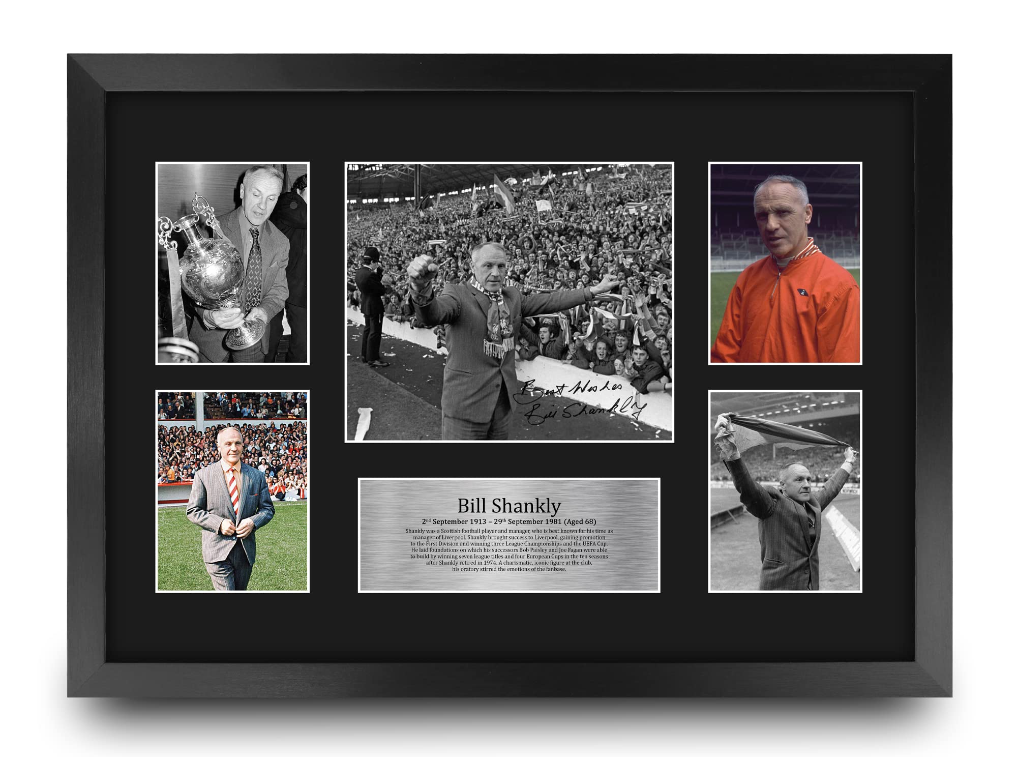 HWC Trading FR A3 Bill Shankly Liverpool Gifts Printed Signed Autograph Picture for Football Fans and Supporters - A3 Framed — image 1