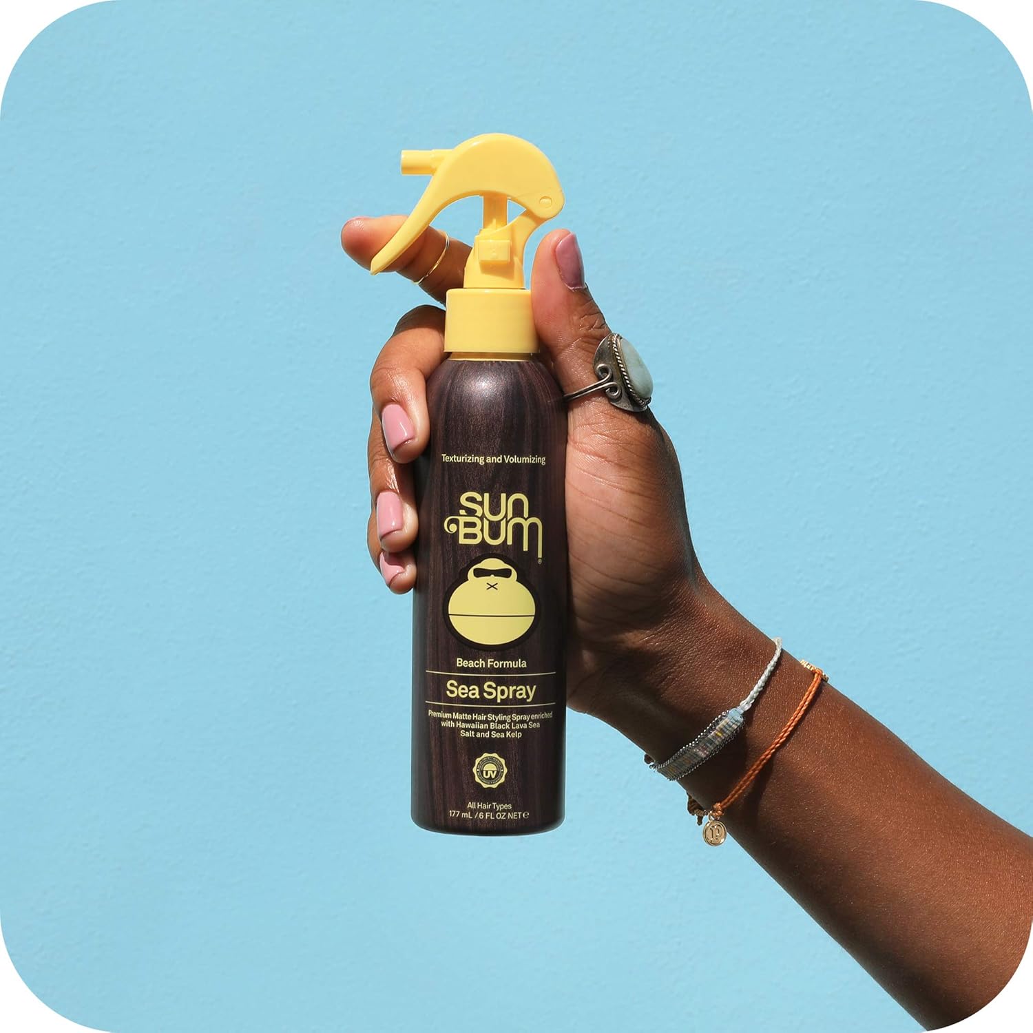 Sun Bum Sea Spray|Texturizing and Volumizing Sea Salt Spray | UV Protection With a Matte Finish | Medium Hold | For All Hair Types | 6 FL OZ Spray Bottle, Clear (80-41025) : Beauty