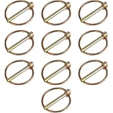 3/16&rdquo; 10 PCS Lynch Pin Assortment Kit, Linch Pin with Ring, Heavy Duty Lynch Pin Shaft Locking Pin Clips Hardware Pins for Farm Tractors Trucks Mower Trailers Trolleys Carriages (4.5x36mm)
