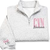 Custom Nurse Quarter Zip Sweatshirt Jacket Embroidered Pullover | Personalized Nurse Gift For Nurses Week Graduation Christmas - RN CRNA ER LPN L&amp;D ICU Custom Name Nurse Sweatshirts