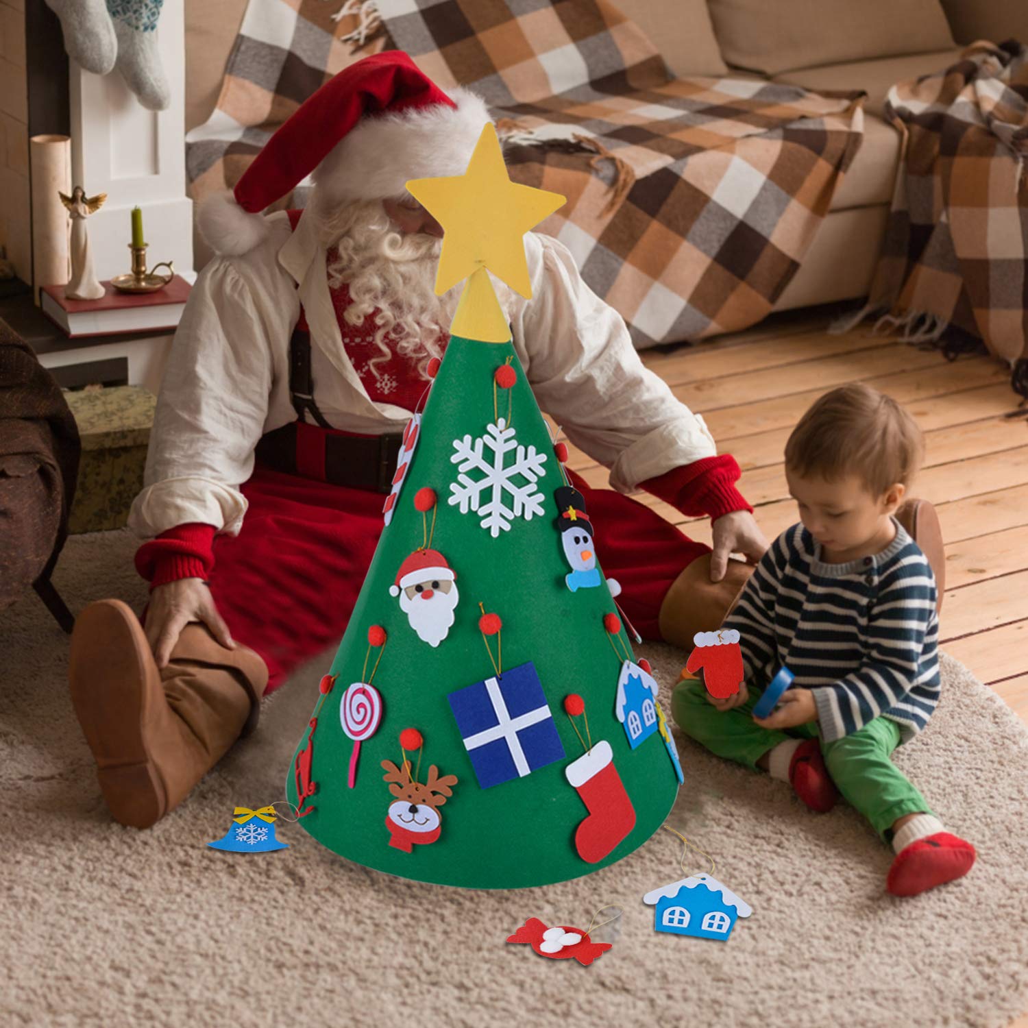 Outgeek 3D Felt DIY Tree Felt Toys for Kids Felt Toddler Educational Toys