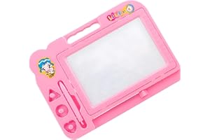 MAGIKON Magnetic Drawing Board Toy for Kids, Doodle Board Writing Painting Sketch Pad (10-3/4-Inch, Pink)