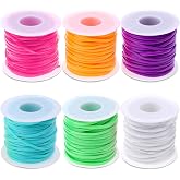 Lanyard String Kit, Cridoz 6Pack Plastic Lacing Cord Gimp String Lanyard Weaving Kit for Bracelets, Keychains, Crafts