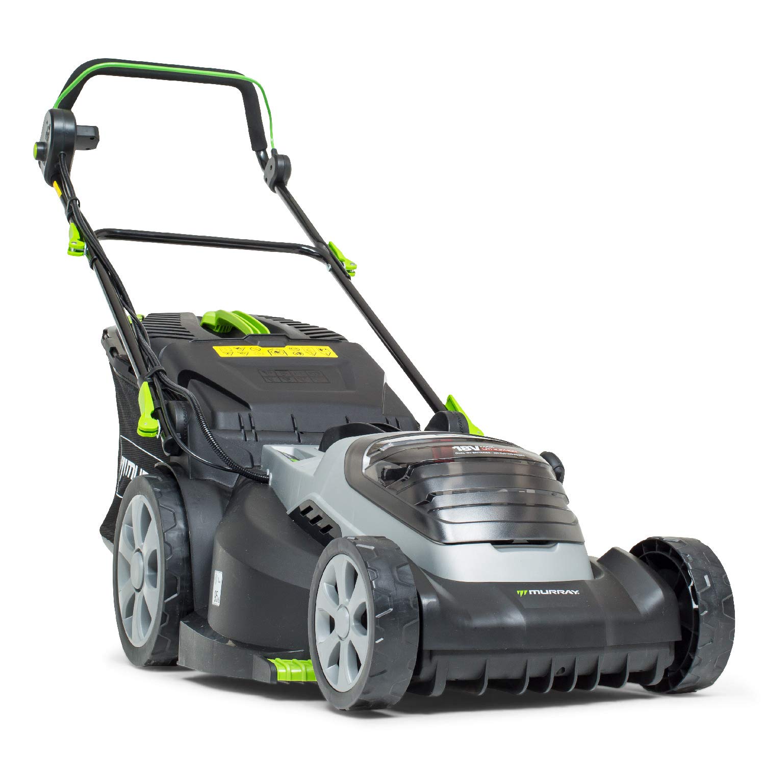 Murray 2x18V (36V) Lithium-Ion 44cm Cordless Lawn Mower IQ18WM44, Powered by Briggs & Stratton, up to 640 m2, Including 2x 5Ah Battery and Dual Charger, 5 Years Warranty