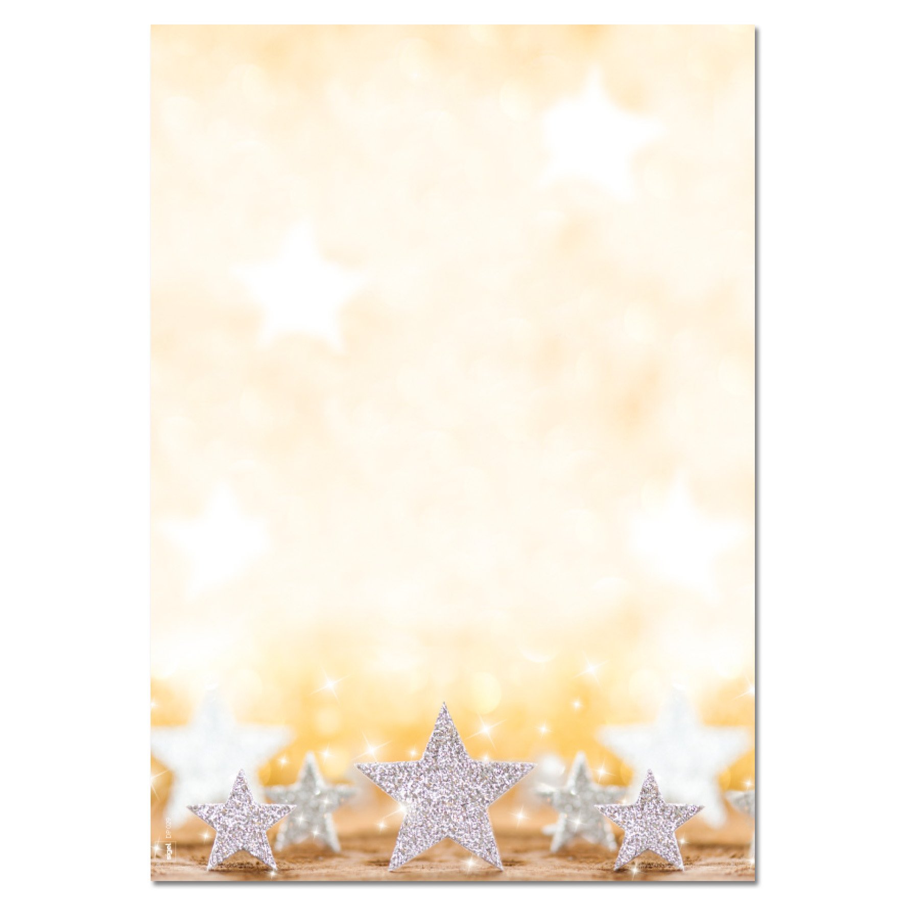 SIGEL DP029 Christmas writing paper "Glitter Stars", A4, 90 gsm, 100 sheets — image 1