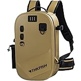 THKFISH IPX8 Waterproof Fishing Backpack with Rod Holder, Lightweight Fishing Sling Bag, Move Freely Fish Gifts for Men