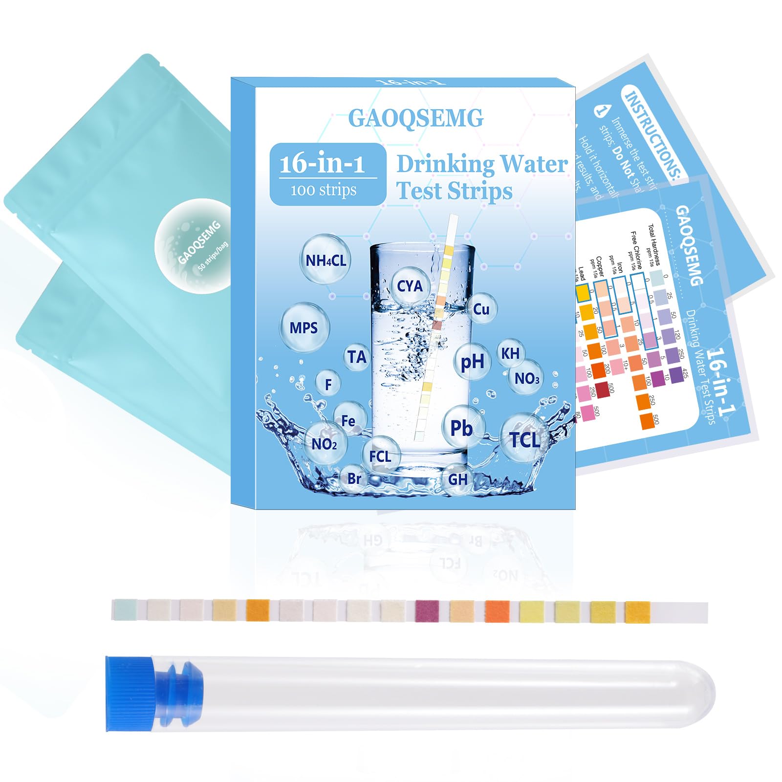16-in-1 Water Test Kit, Drinking Water Testing