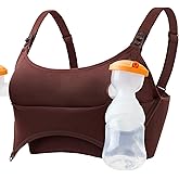 Pumping Bra Hands Free Seamless Comfort PatentedClasps Nursing and Pumping Bra in One Breast Pump Bra All Day Wear