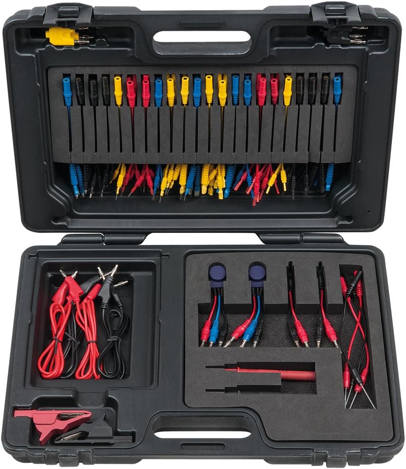 KS Tools 150.0950 12/24V Master diagnostic test and measurement lead set, 92 pcs, Green,red, SIZE
