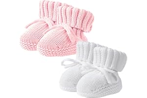 Fangool Newborn Shoes | Soft Knitted Baby Booties | A Gentle Hug for Tiny Feet | Warm, Cozy & Lightweight Infant Shoes for Boys & Girls
