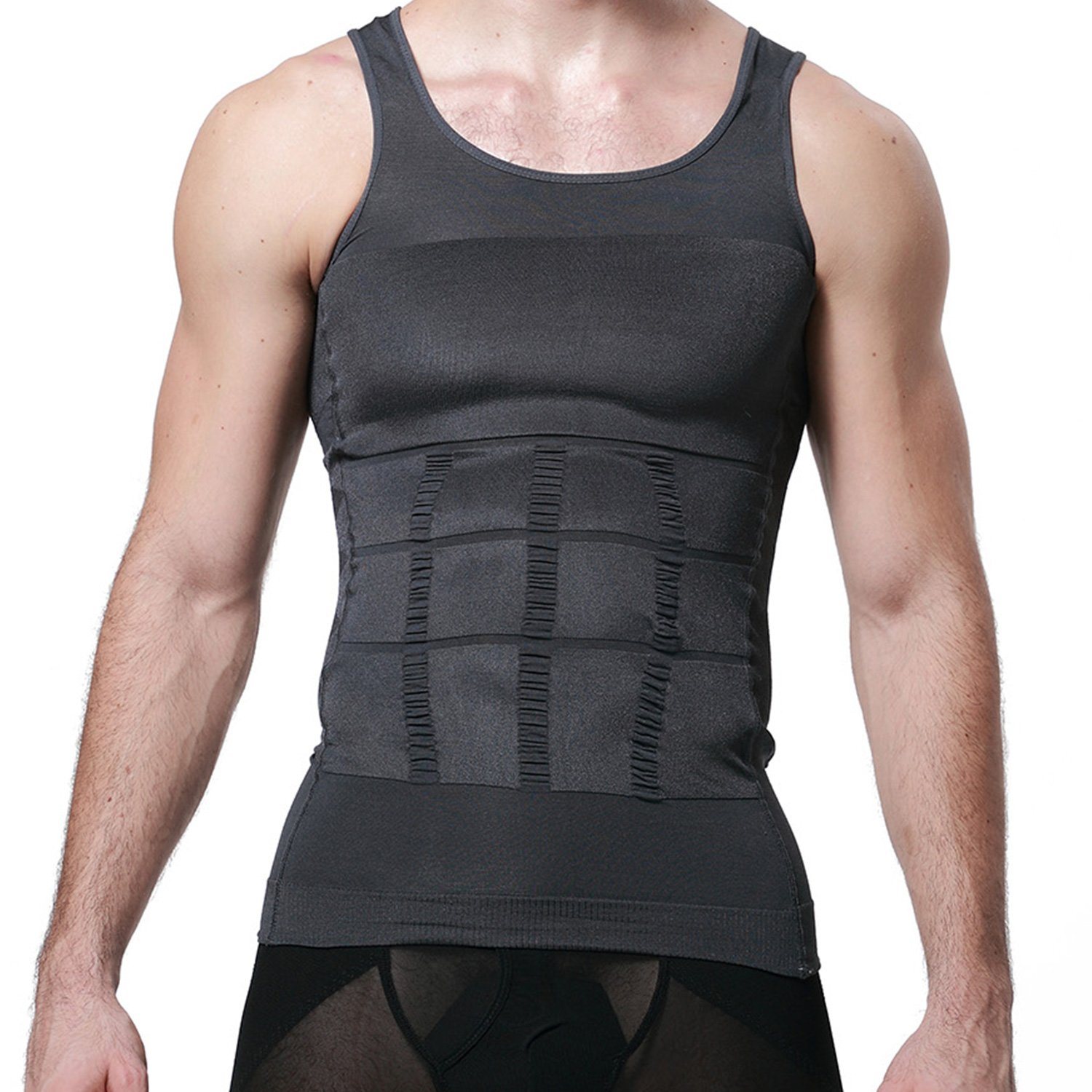 GKVK Body Shaper For Men Slimming Shirt Vest Weight Loss Fat Blocker