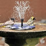AISITIN 3.5W Solar Fountain Pump with 1500mAh Battery Backup Circle view 7