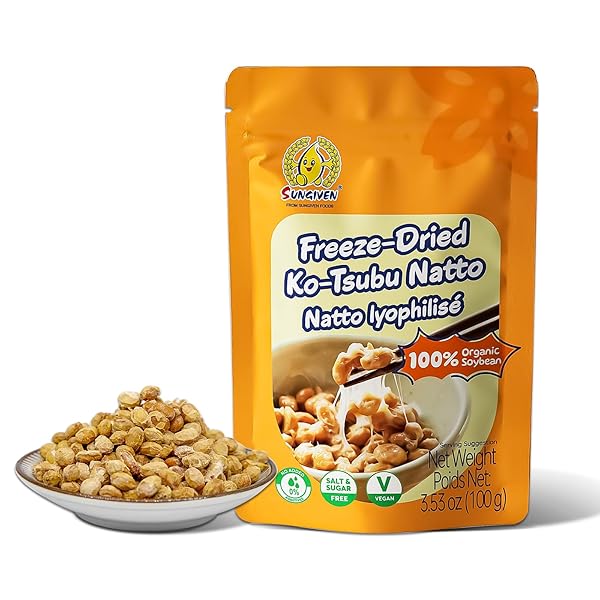 SUNGIVEN FREEZE DRIED NATTO BEANS FERMENTED SOYBEAN NON-GMO...