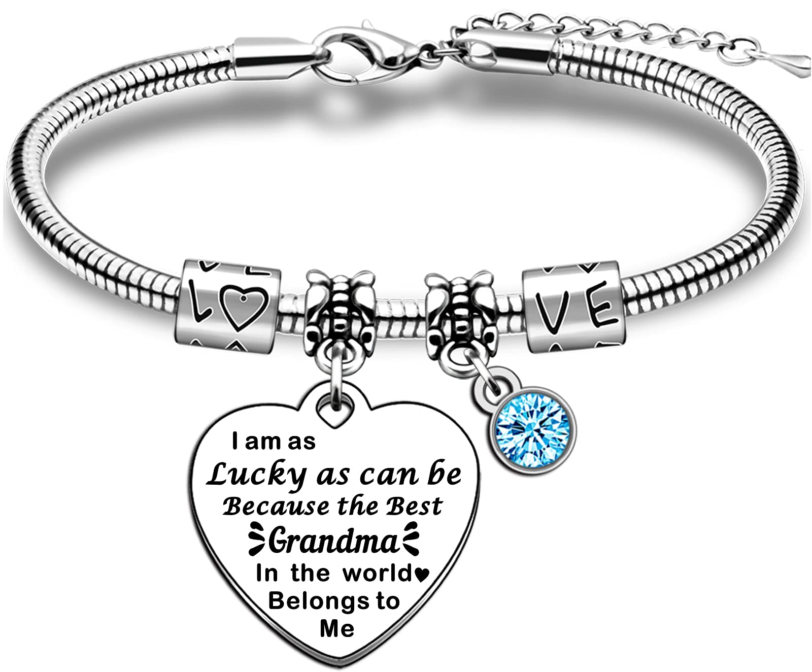 TTOVEN Grandma Gifts Bracelet For Grandma Birthday Gifts Mothers Day Christmas From Granddaughter Grandson