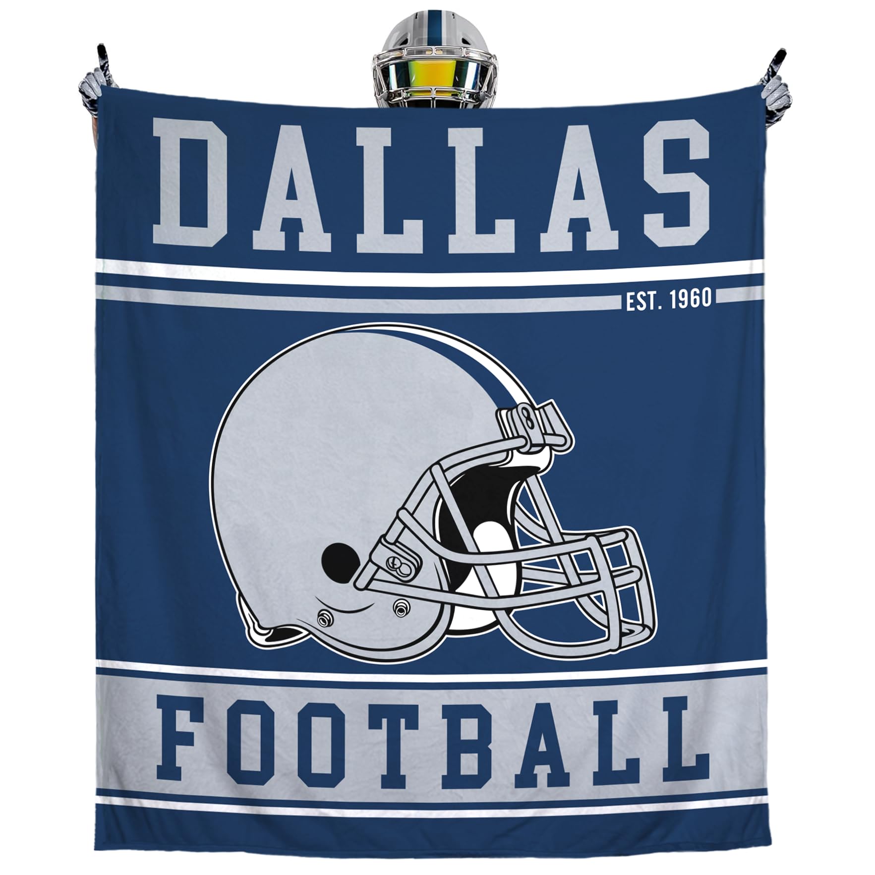 Photo 1 of Football Blanket for Men Women Football Lovers Gifts Soft Flannel Warm Throw Blanket Football Style Travel Blanket for Men Football Fans Blankets for Sofa Bed Bedroom Living Room 50x60 Inch