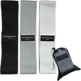 Moss Performance Premium Fabric Resistance Bands, Glute Bands, Set of 3 Resistance Strengths with Carrying Bag for Men &amp; Women, Strength Training, Pilates, Physical Therapy, Home Exercise, &amp; More