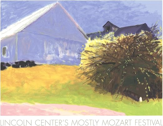 Amazon Com Wolf Kahn Barn And Forsythia Iii 34 5 X 44 5