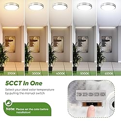 16in 50W LED Flush Mount Ceiling Lights 5600lm