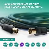 Cable Mountain 3m TV Aerial Cable Coaxial RF Extension Lead Gold 24K view 5