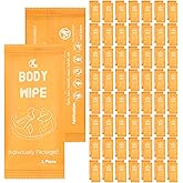 Timgle 200 Pcs Acidified Deodorant Body Wipes Face and Body Wipes for Adults Pearl Pattern Wet Shower with Aloe Bathing Disposable Individually Wrapped Cleansing for Travel Gym
