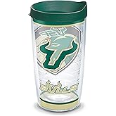 Tervis Made in USA Double Walled University of South Florida Bulls Insulated Tumbler Cup Keeps Drinks Cold & Hot, 16oz, Tradition