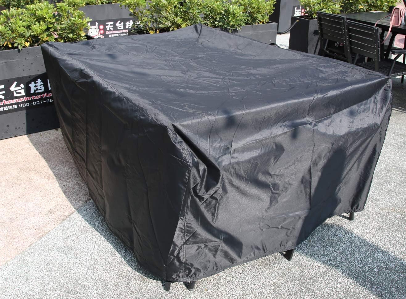 Outdoor Patio Furniture Covers, 71" X47" X29" Patio Furniture Cover Waterproof, Made of 420D Heavy-Duty Oxford Fiber, Windproof Waterproof, Rain Snow Dust Wind-Proof, Anti-UV, Optional Size (Black) : Garden & Outdoor