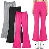KornaDoz 3 Pcs Girls Flare Leggings Mid Waisted Bell Bottom Yoga Pants