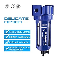 NANPU 1/4" NPT Compressed Air Filter, Zinc Alloy, 5
