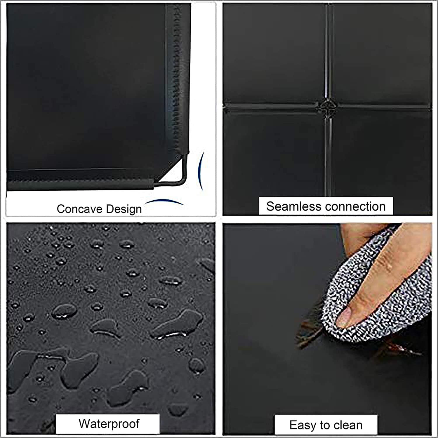 C&AHOME Cube Storage Organizer, 6-Cube Shelves Units, Closet Cabinet, DIY Plastic Modular Book Shelf with Doors, Ideal for Bedroom, Living Room, Office, 36.6" L x 12.4" W x 36.6" H Black: Furniture & Decor