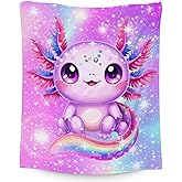 Axolotl Blanket for Girls - 50" x 60" Inches Soft Fuzzy Plush Throws Gift - Pink Cute Throw Blanket Gifts for Sofa, Couch