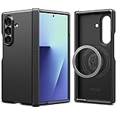 Spigen for Galaxy Z Fold 7 Case, Tough Armor Pro MagFit [Hinge Protection] [Fast Wireless Charging/Magnet for Galaxy] - Black