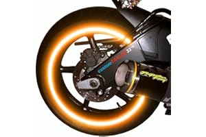 customTAYLOR33 (All Vehicles Orange High Intensity Grade Reflective Copyrighted Safety Rim Tapes (Must Select Your Rim Size), 16"/18" (Combination Rim Size)