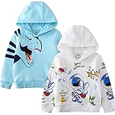 BIBNice 2-Pack Boys Sweatshirts ToddlerCotton Long Sleeve Crewneck Pullover Kids Winter Warm Shirt Sweater Tops 2T-7 Years