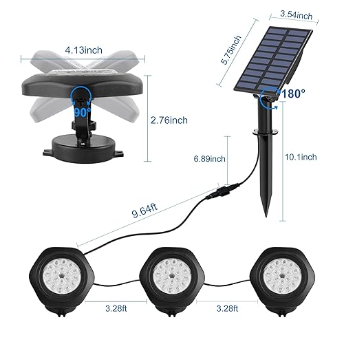 Solar Pond Lights, RGB Color Changing LED Underwater Lights With 2 Modes Solar Submersible Fountain Lights Ip68 Waterproof Solar Landscape Spotlights For Ganden Pond Waterfall Fountain Pool 2 In 1 P 42099860